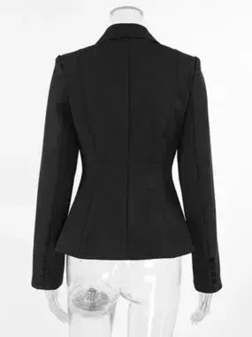 Lapel Collar Button Up Blazer - Picture 8 of 9
